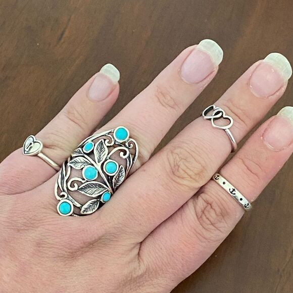 Or Paz Turquoise Vine Ring - Picture 4 of 6